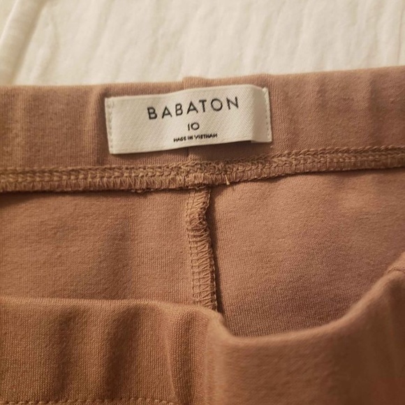 Aritzia Beige Pencil Skirt with Slit - Picture 3 of 3